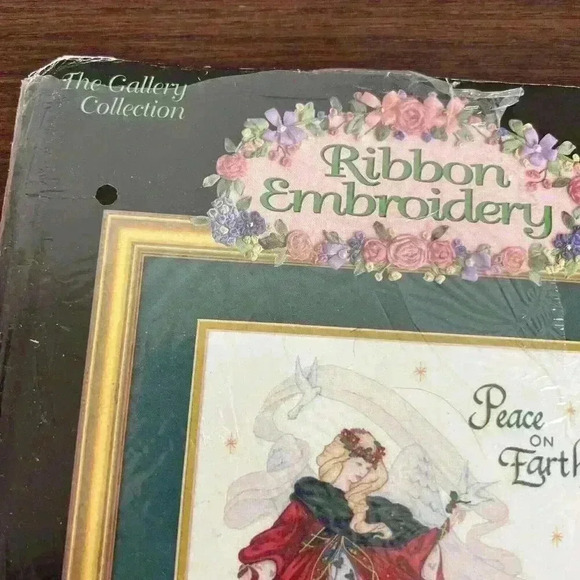 1994 Dimensions Needlepoint Ribbon Embroidery Angel Of Peace #1441 Christmas - Picture 6 of 11
